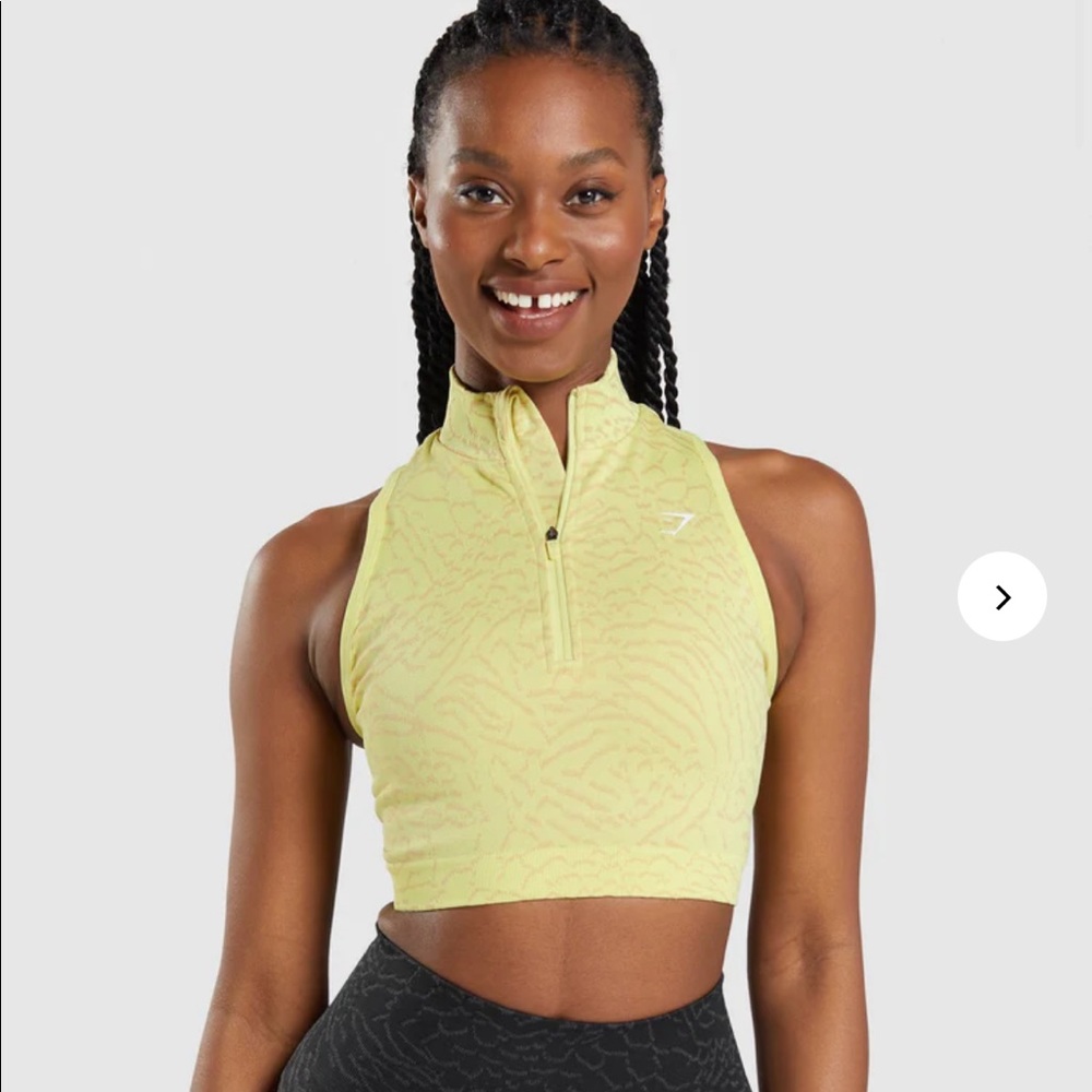 Small gymshark yellow/beige tank